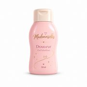 Douceur, gel lubrifiant intime sur fond blanc
